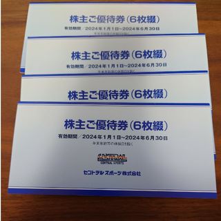 セントラルスポーツ 株主優待券 24枚(フィットネスクラブ)