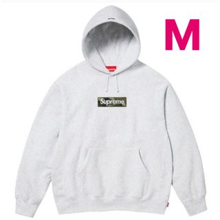 シュプリーム(Supreme)のSupreme box logo hooded ash grey M(パーカー)