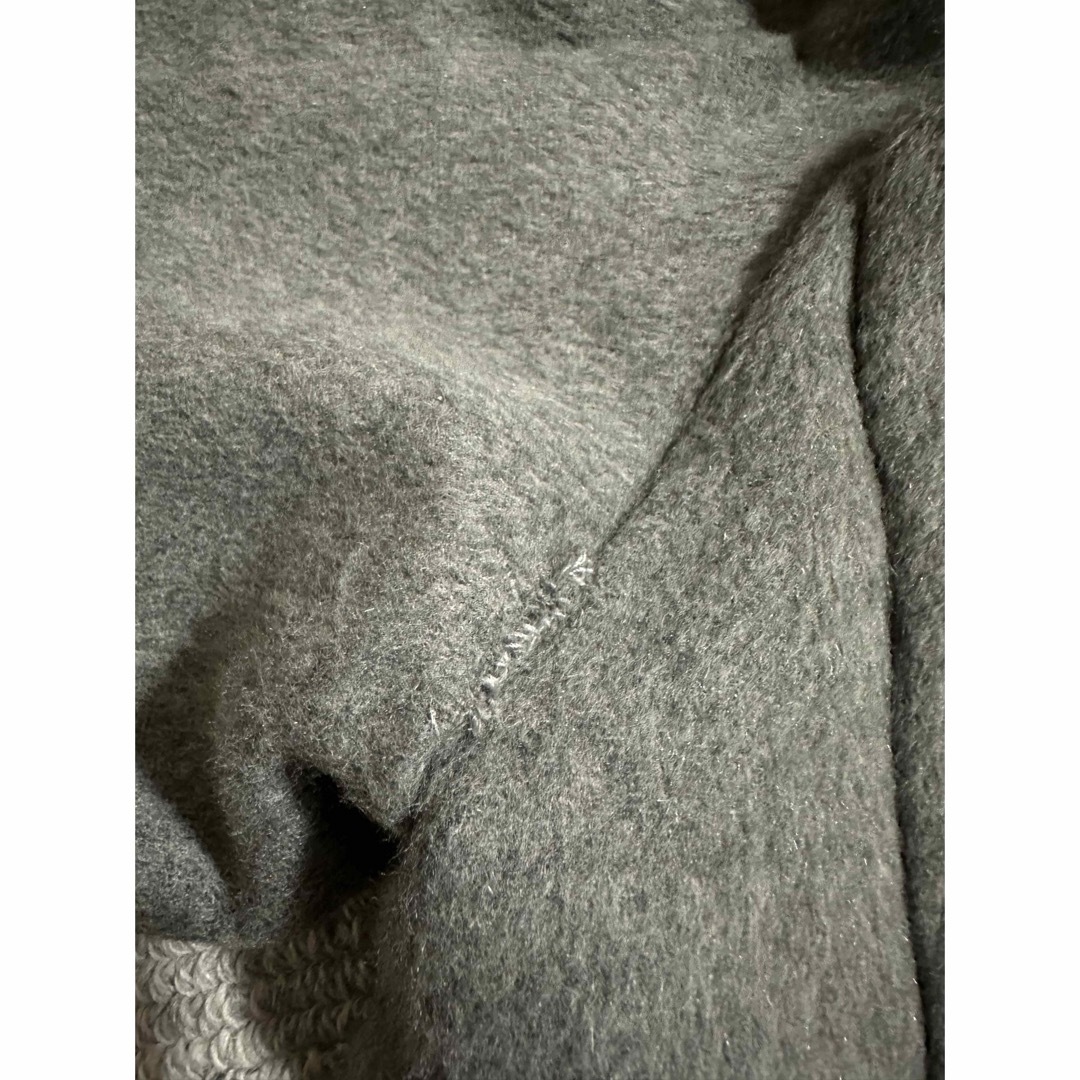 フード付きコート グレー 3L レディースのジャケット/アウター(チェスターコート)の商品写真