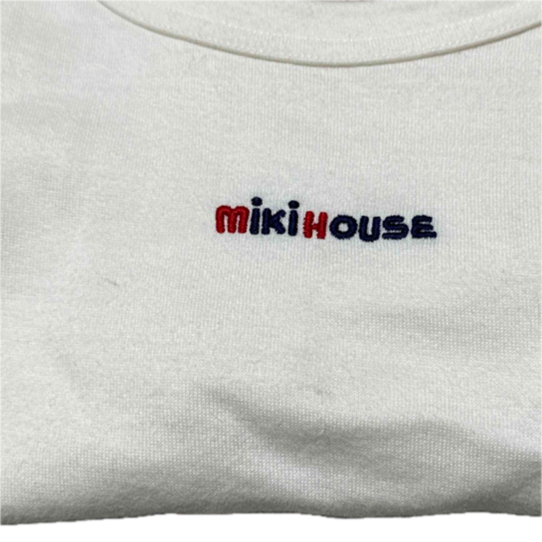 mikihouse(ミキハウス)のミキハウスホワイトTシャツ キッズ/ベビー/マタニティのキッズ服男の子用(90cm~)(Tシャツ/カットソー)の商品写真