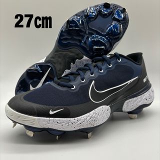 ナイキ(NIKE)のNIKE 野球 スパイク ネイビー ブラック 紺 黒 27㎝ 金具 ローカット(シューズ)