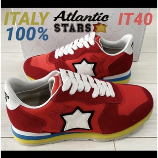 アトランティックスターズ(Atlantic STARS)の超SALE‼️【新品】ATLANTICSTARS   レッド 40 イタリア製(スニーカー)