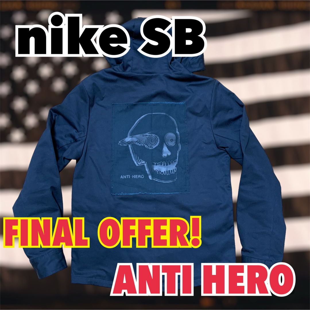 kaws特典付 NIKESB × ANTI HERO コラボワークジャケット