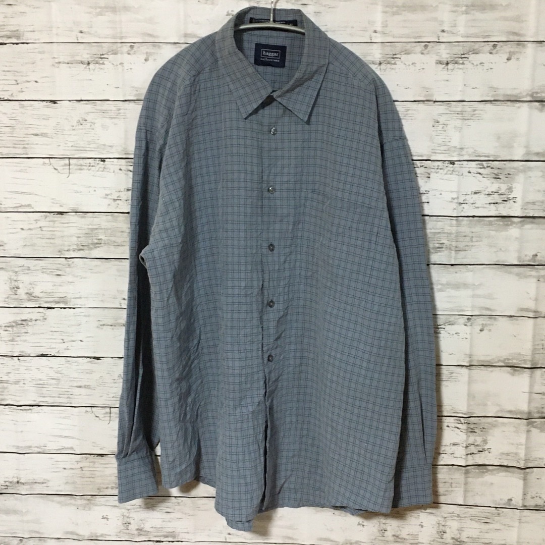 ART VINTAGE(アートヴィンテージ)の【希少】ハガール haggar 長袖シャツ L グレー ヴィンテージ メンズのトップス(シャツ)の商品写真