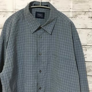 アートヴィンテージ(ART VINTAGE)の【希少】ハガール haggar 長袖シャツ L グレー ヴィンテージ(シャツ)