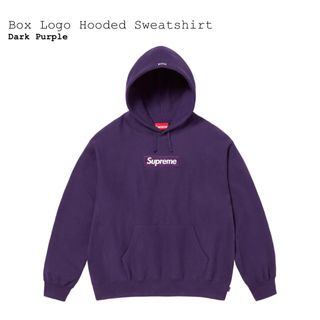 シュプリーム(Supreme)のBox Logo Hooded Sweatshirt purple L(パーカー)