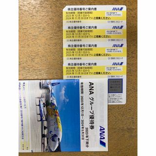 エーエヌエー(ゼンニッポンクウユ)(ANA(全日本空輸))のANA 株主優待券　4枚  グループ優待券付(その他)