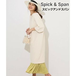 スピックアンドスパン(Spick & Span)の【極美品】Spick & Span　スピックアンドスパン　ニットワンピース(ひざ丈ワンピース)