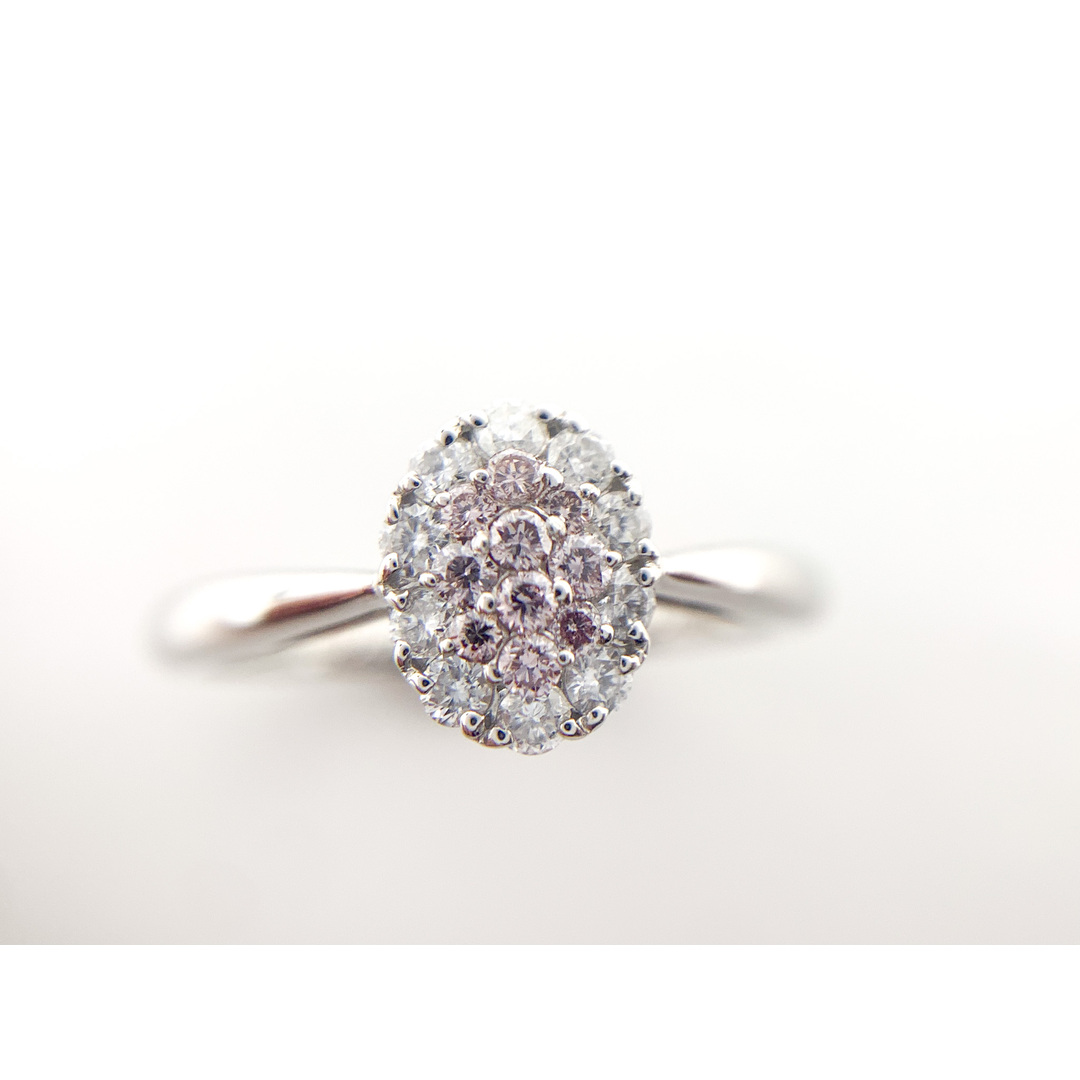 Pt900 プラチナ ピンクダイヤモンド ダイヤモンド ナチュラルカラー リング 指輪 約11号 ジュエリー アクセサリー レディースのアクセサリー(リング(指輪))の商品写真