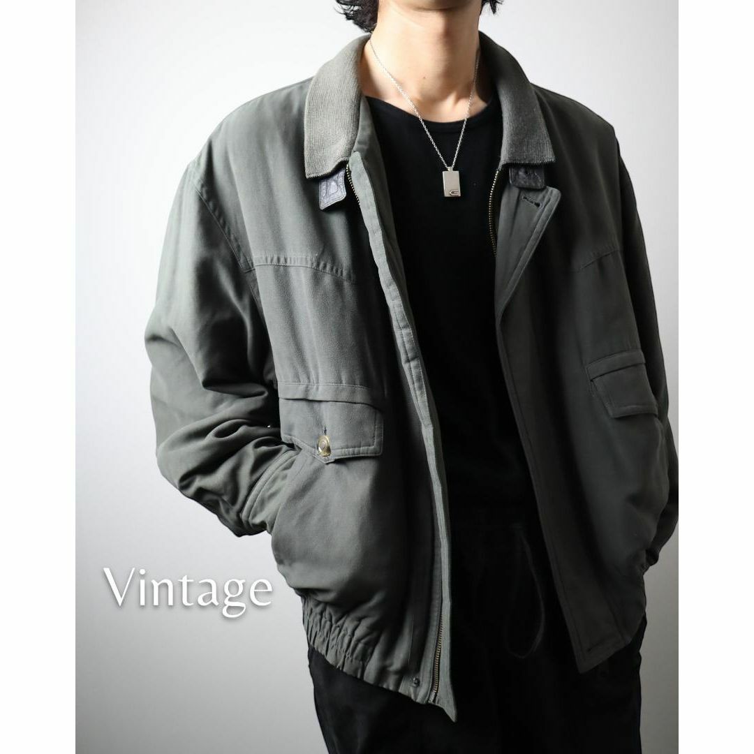 ART VINTAGE - 【vintage】スエード 中綿 スイングトップ ブルゾン