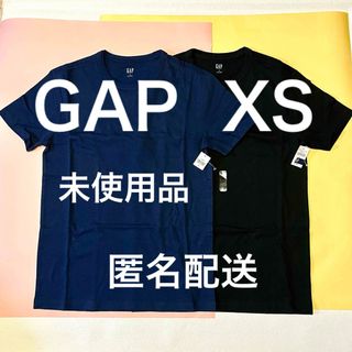 ギャップ(GAP)のGAPメンズXSサイズ Tシャツ タグ付き　新品未使用　紺・黒2枚セット(Tシャツ/カットソー(半袖/袖なし))