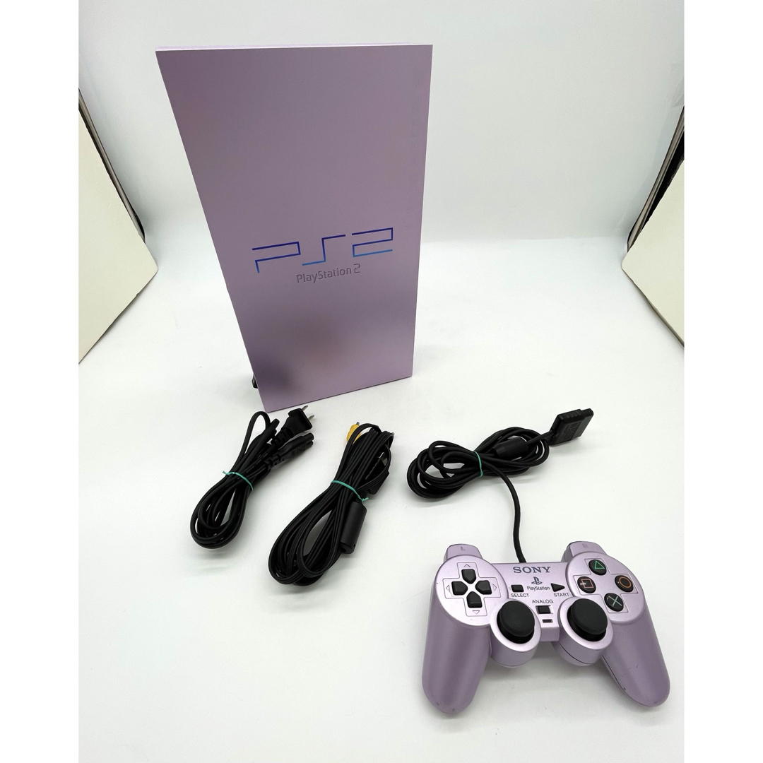 PlayStation2(プレイステーション2)のPlayStation 2  SCPH-39000 SAKURA  サクラ【良品 エンタメ/ホビーのゲームソフト/ゲーム機本体(家庭用ゲーム機本体)の商品写真