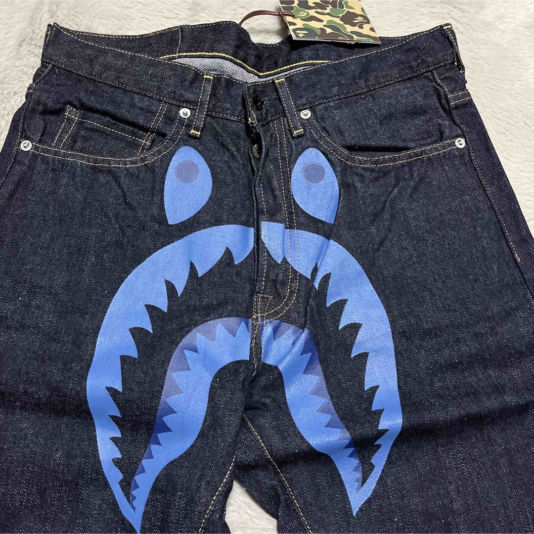 APE BAPE KAWS DENIM デニム　SHARK シャーク　パンツ　s