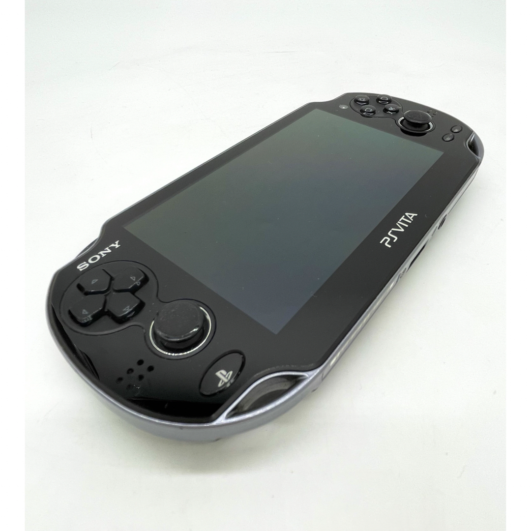 PlayStation Vita(プレイステーションヴィータ)のPS Vita  クリスタルブラック 限定版 (PCH-1100AB01) エンタメ/ホビーのゲームソフト/ゲーム機本体(家庭用ゲーム機本体)の商品写真