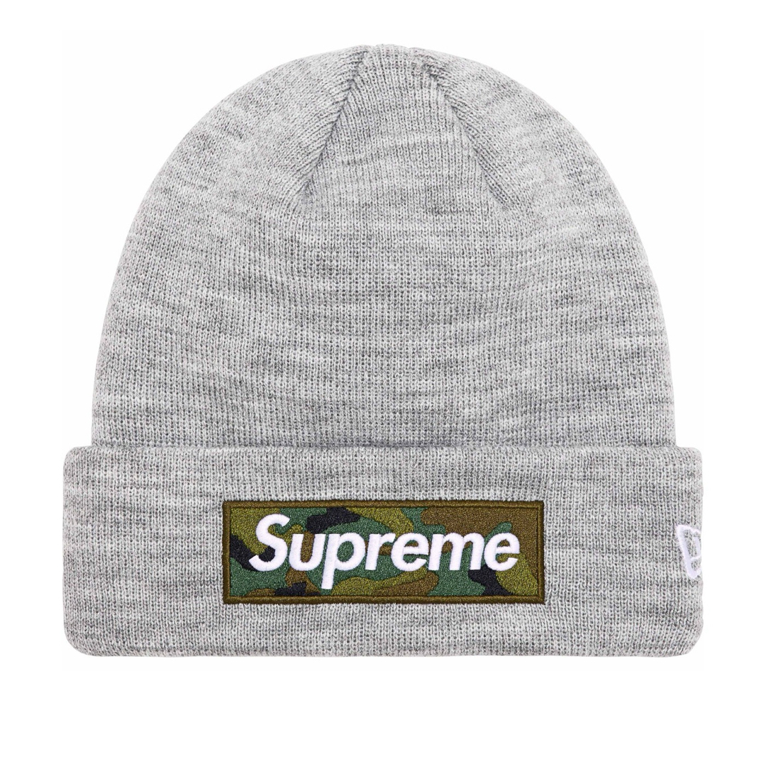 帽子Supreme NewEra BoxLogoBeanie HeatherGrey