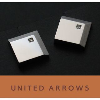 ユナイテッドアローズ(UNITED ARROWS)の4601◆ユナイテッドアローズ◆カフス◆シルバークリアストーン◆カフスボタン(カフリンクス)