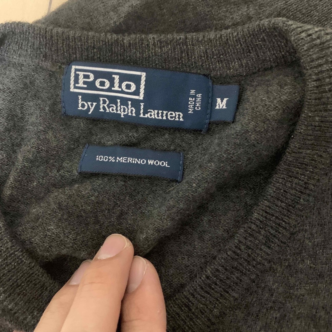 Polo Ralphlauren ケーブルニット vネック ウール レディースのトップス(ニット/セーター)の商品写真