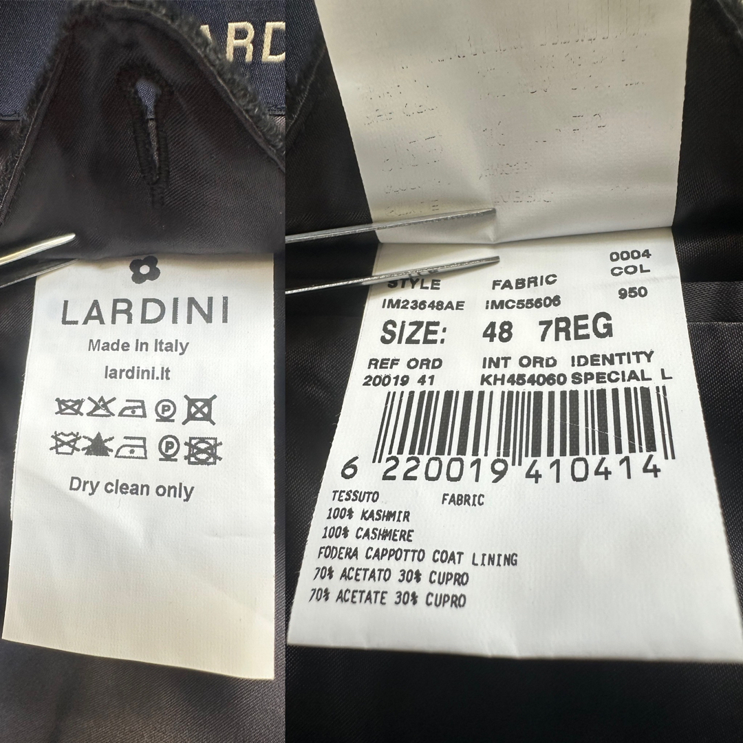 LARDINI(ラルディーニ)の定価23,3万 ラルディーニ シングル3B チェスターコート カシミア ブラック メンズのジャケット/アウター(チェスターコート)の商品写真