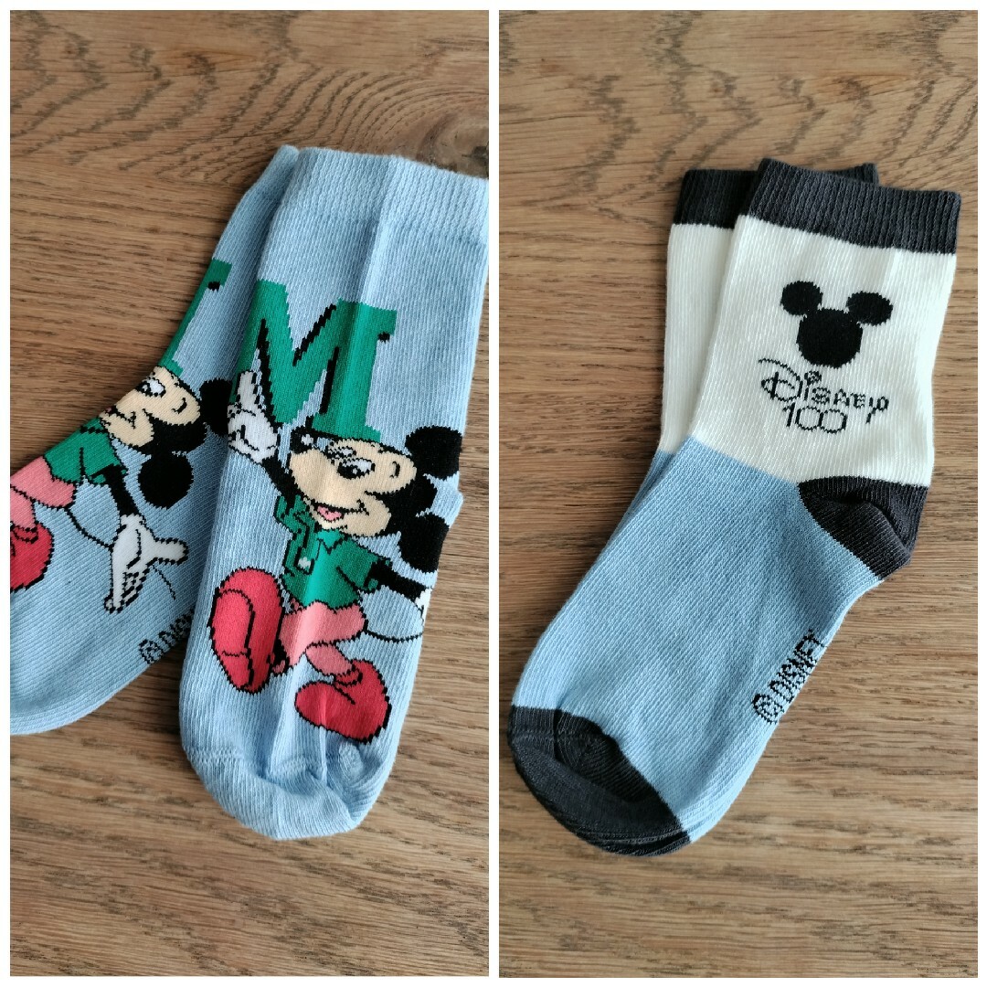 H&M(エイチアンドエム)の【H&M】Disney100 MICKEY キッズ靴下 2足 16-18cm キッズ/ベビー/マタニティのこども用ファッション小物(靴下/タイツ)の商品写真