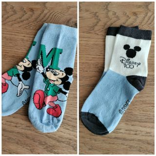 エイチアンドエム(H&M)の【H&M】Disney100 MICKEY キッズ靴下 2足 16-18cm(靴下/タイツ)