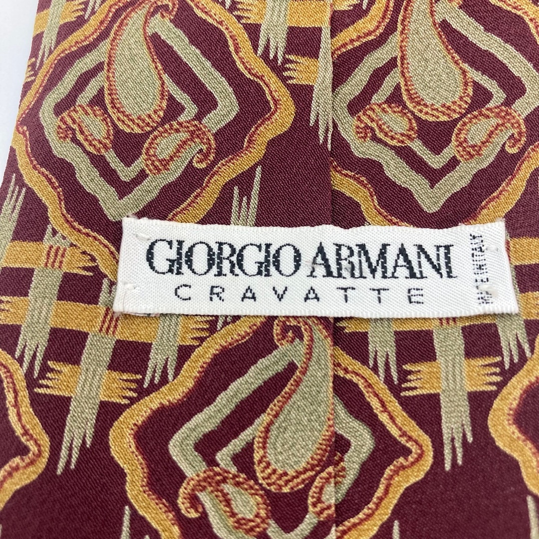 Giorgio Armani(ジョルジオアルマーニ)の【美品】GIORGIO ARMANI /アルマーニ　ネクタイ　ブラウン　ロゴ有 メンズのファッション小物(ネクタイ)の商品写真