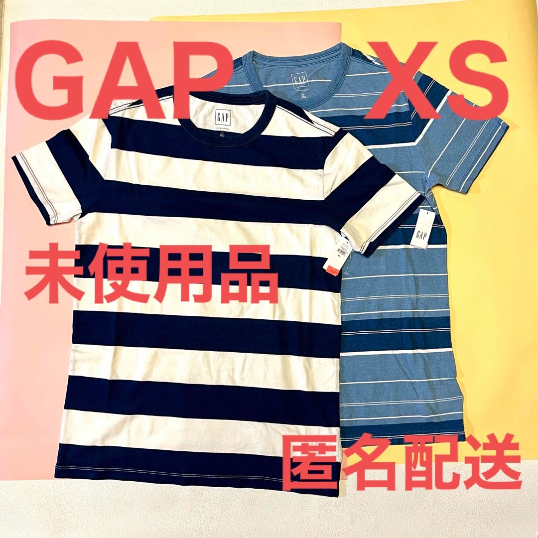 GAP(ギャップ)のGAPメンズXSサイズ Tシャツ タグ付き　新品未使用　インディゴ染め2枚セット メンズのトップス(Tシャツ/カットソー(半袖/袖なし))の商品写真