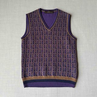 エトロ(ETRO)の極美品 ETRO ニットベスト 紫 XS エトロ(ニット/セーター)