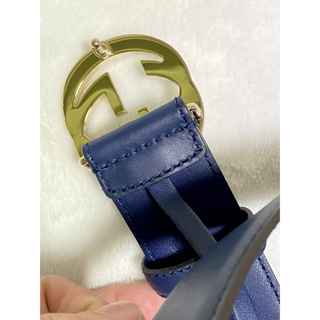 Gucci(グッチ)のGUCCI  BELT  インターロッキング  バックル ロゴ　レザー ベルト メンズのファッション小物(ベルト)の商品写真