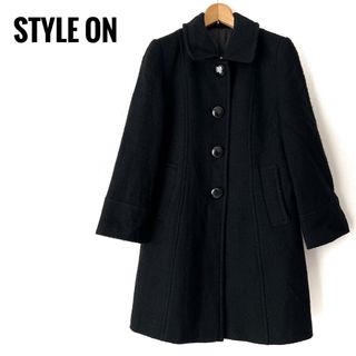 STYLE ON コート　レディース　アウター　ブラック　M 黒　冬物　毛(その他)