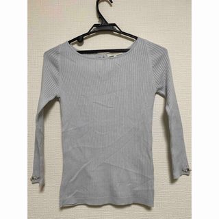 プロポーションボディドレッシング(PROPORTION BODY DRESSING)のPROPORTION トップス リブトップス ビジューつき♪ 新品♪ Mサイズ(カットソー(長袖/七分))