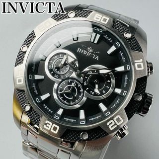 インビクタ(INVICTA)のインビクタ 腕時計 メンズ 重量感 新品 クォーツ 専用ケース 電池式 ブラック(腕時計(アナログ))