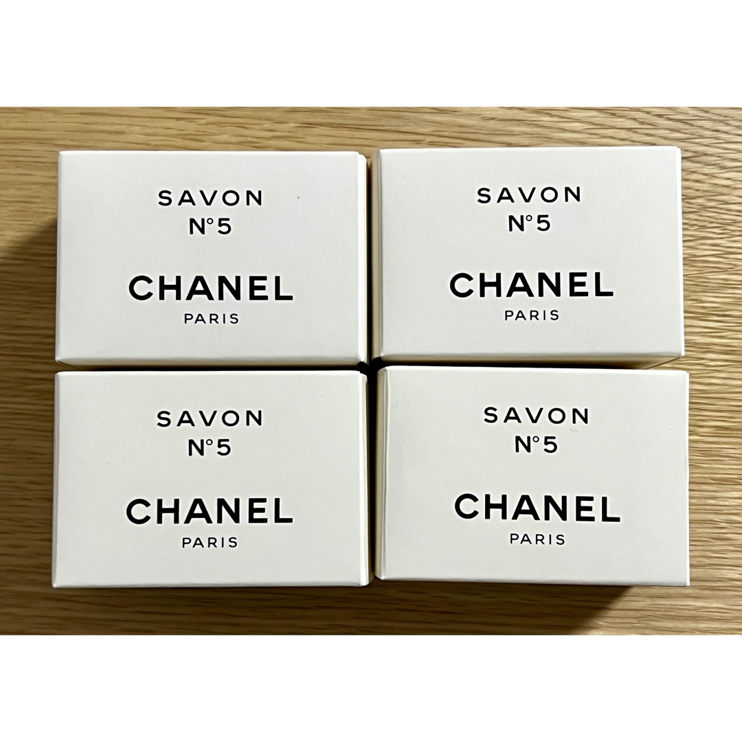 CHANEL(シャネル)のCHANEL N°5 サヴォン 100g×4個 コスメ/美容のボディケア(ボディソープ/石鹸)の商品写真