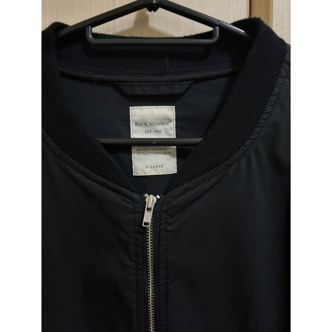 BACK NUMBER(バックナンバー)のライトオン バックナンバー ブラック ブルゾン メンズのジャケット/アウター(ブルゾン)の商品写真