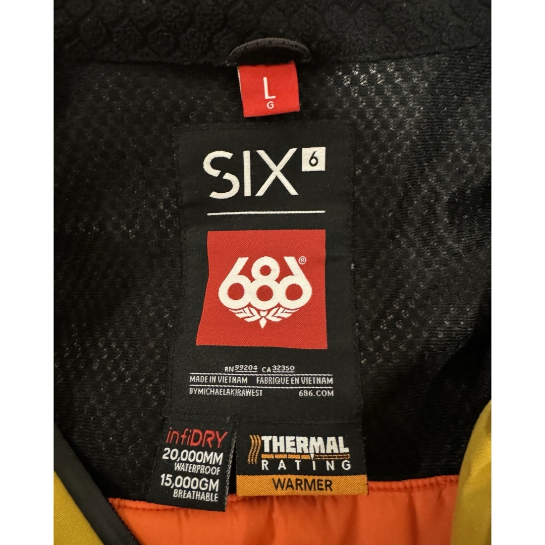 666(シックスシックスシックス)の限定 686 SIX FREEDOM THERMAGRAPH JACKET スポーツ/アウトドアのスノーボード(ウエア/装備)の商品写真