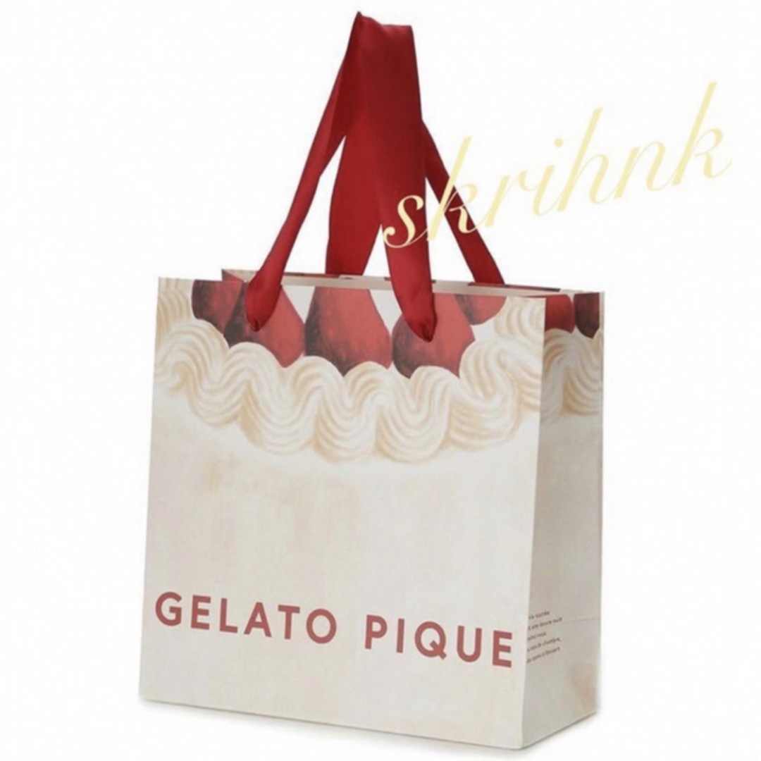 gelato pique(ジェラートピケ)の♡ジェラートピケ♡クリスマス限定♡ケーキ柄♡ショッパー付き ギフト巾着♡Sサイズ レディースのバッグ(ショップ袋)の商品写真