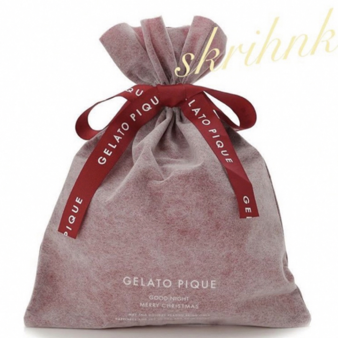 gelato pique(ジェラートピケ)の♡ジェラートピケ♡クリスマス限定♡ケーキ柄♡ショッパー付き ギフト巾着♡Sサイズ レディースのバッグ(ショップ袋)の商品写真