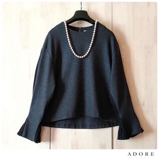 アドーア(ADORE)の◆幻◆美品 ADORE 定価3.6万円 スーパーウール圧縮袖プリーツブラウス(シャツ/ブラウス(長袖/七分))