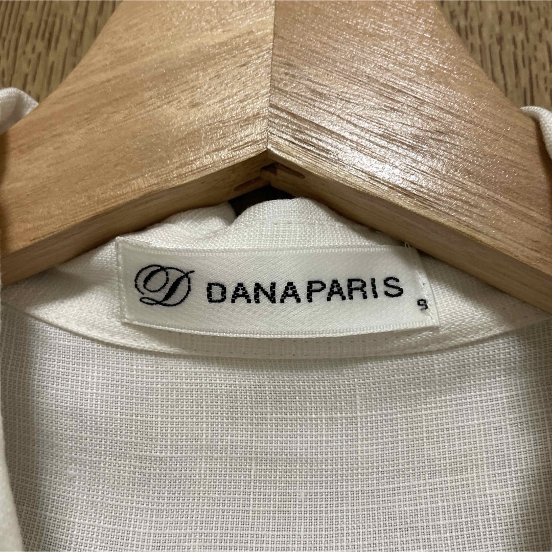 DANA PARIS リネンシャツ ジャケット 古着 ヴィンテージ レディースのトップス(シャツ/ブラウス(半袖/袖なし))の商品写真