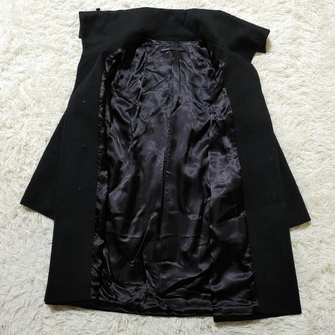 GALERIE VIE(ギャルリーヴィー)のほぼ未使用 ギャルリーヴィー カシミヤ ステンカラーコート ショールカラー 黒 レディースのジャケット/アウター(ロングコート)の商品写真