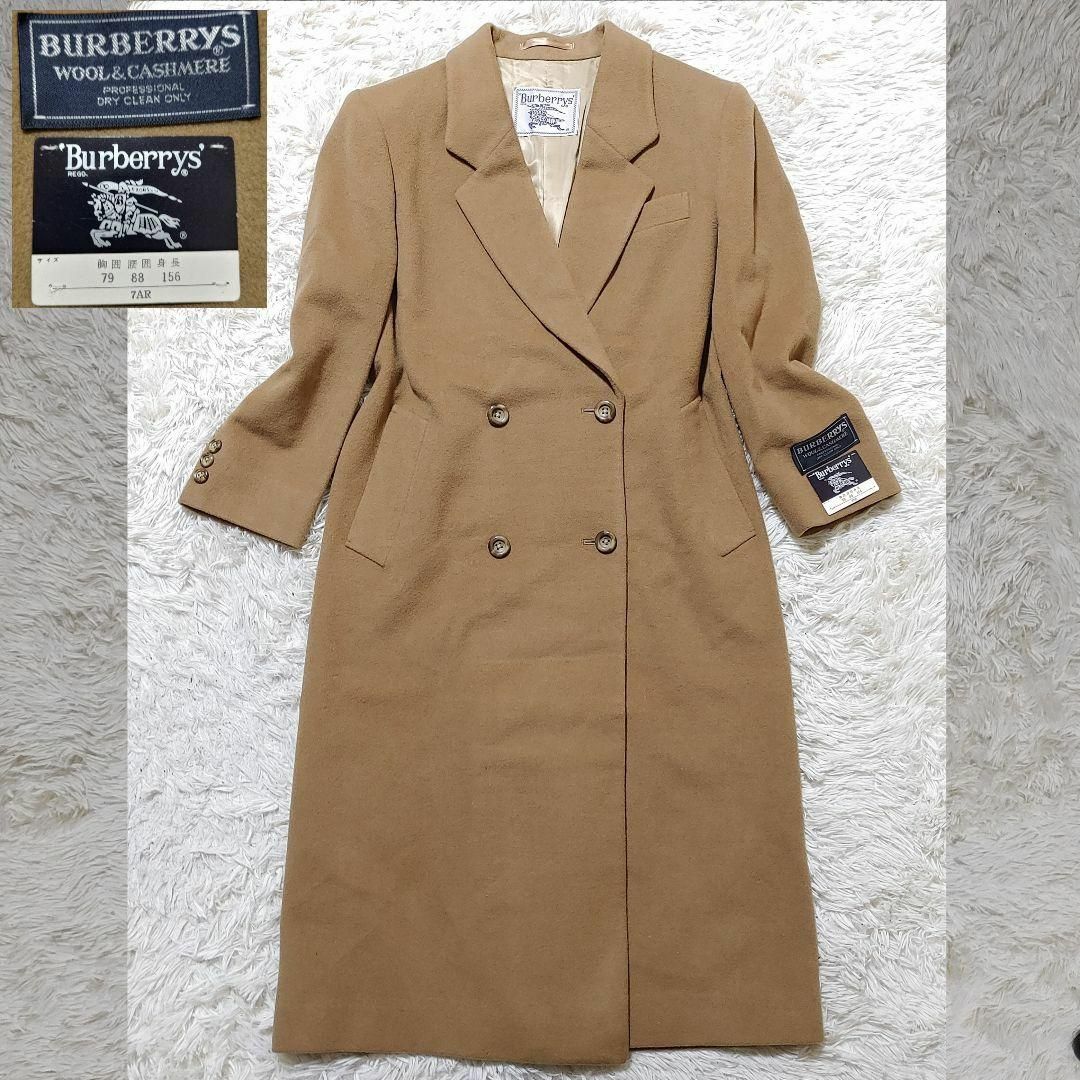 BURBERRY(バーバリー)のタグ付き未使用 BURBERRY カシミヤ ダブルチェスターコート キャメル レディースのジャケット/アウター(チェスターコート)の商品写真