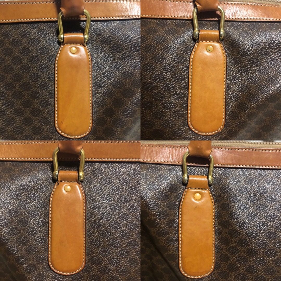 CELINE セリーヌ⭐️ボストンバッグ マカダム柄 レザー PVC CELINE セリーヌ⭐️ボストンバッグ マカダム柄 レザー PVC