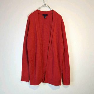 ギャップ(GAP)の美品 Gap ギャップ レディース カーディガン【XS】シンプル 差し色 赤(カーディガン)