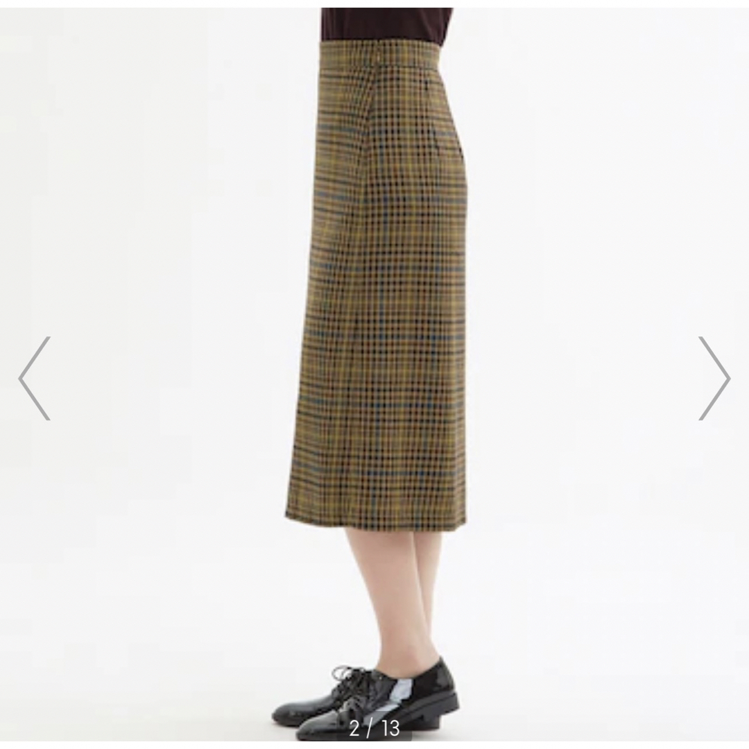 GU(ジーユー)のGU チェックナローミディスカートAM チェックタイトスカート レディースのスカート(ロングスカート)の商品写真