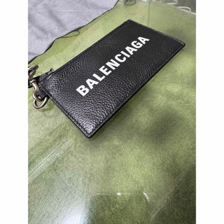 バレンシアガ(Balenciaga)のBALENCIAGA カードケース　ストラップ　ブラック(名刺入れ/定期入れ)