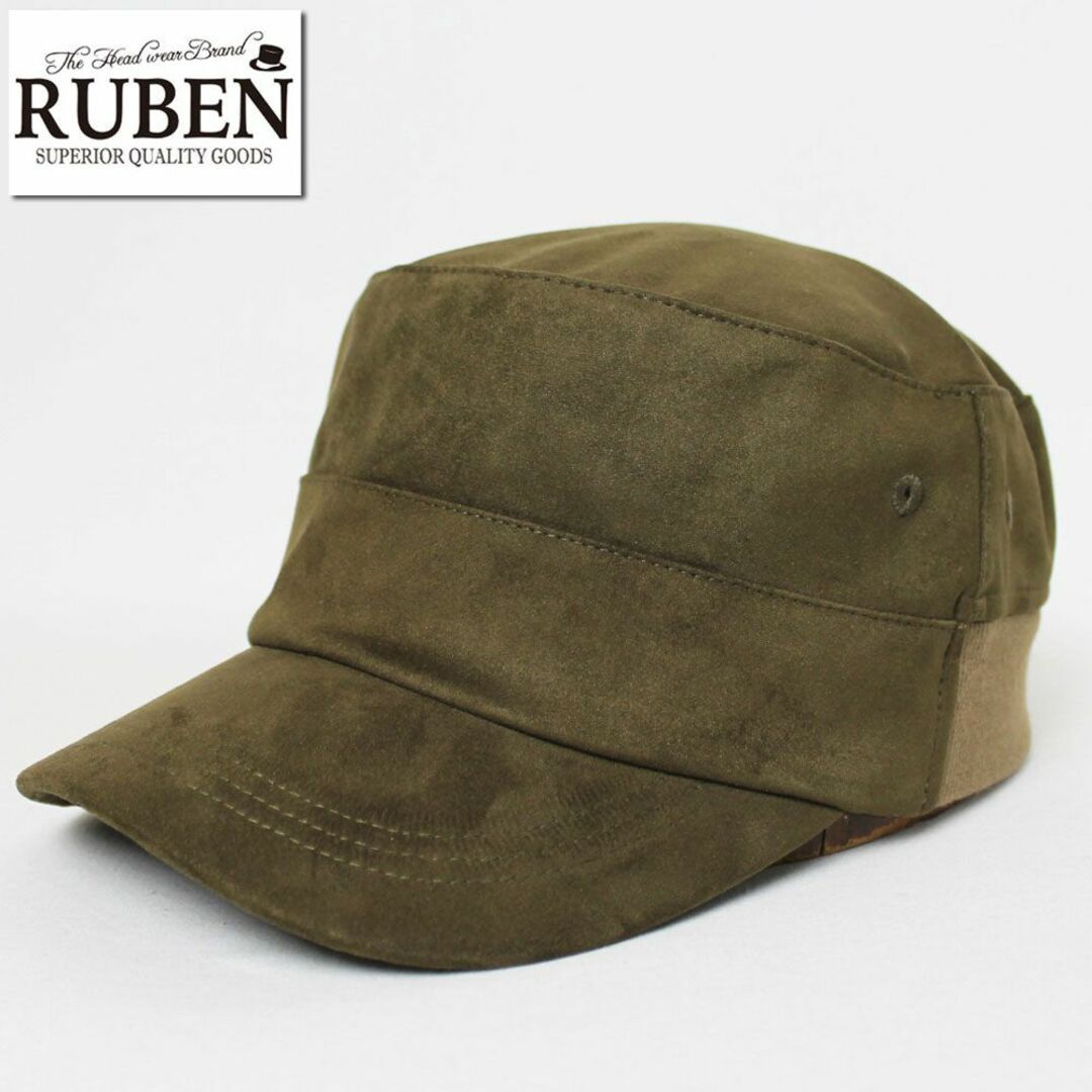 Ruben(ルーベン)の新品 RUBEN ルーベン エコスエード ワークキャップ フリーサイズ カーキ メンズの帽子(キャップ)の商品写真