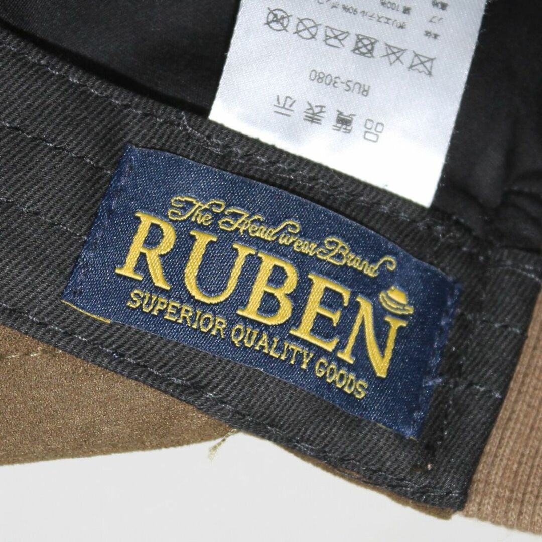 Ruben(ルーベン)の新品 RUBEN ルーベン エコスエード ワークキャップ フリーサイズ カーキ メンズの帽子(キャップ)の商品写真