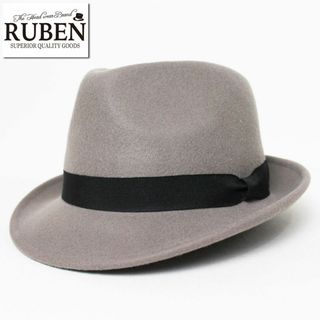 ルーベン(Ruben)の新品 RUBEN ルーベン フェルトウール ポケッタブル 中折ハット グレー(ハット)