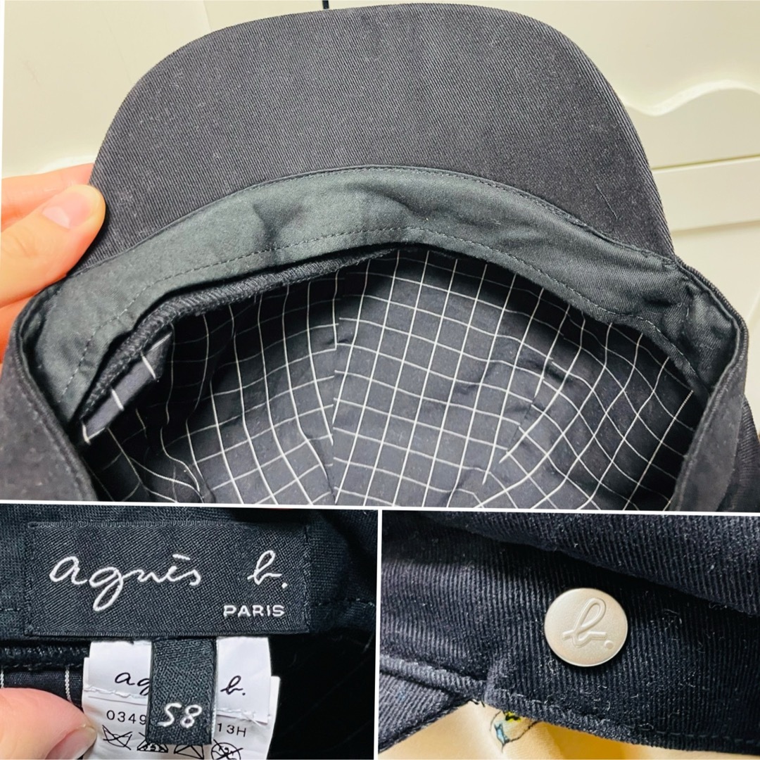 agnes b.(アニエスベー)のほぼ未使用　アニエスベー　キャスケット　ロゴマークデザイン レディースの帽子(キャスケット)の商品写真