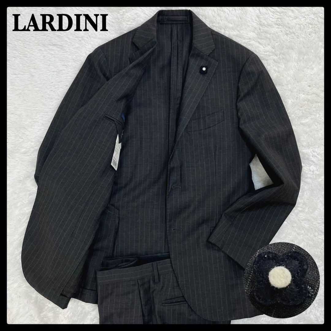 LARDINI - ラルディーニ ウール セットアップ グレー ストライプ