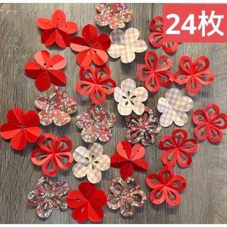 梅の花　和　折り紙　ハンドメイド　壁面飾り　お祝い　お正月　七五三(型紙/パターン)